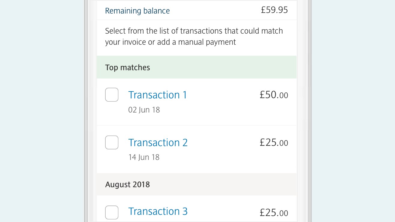 Check payments and chase late payers